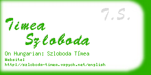 timea szloboda business card
